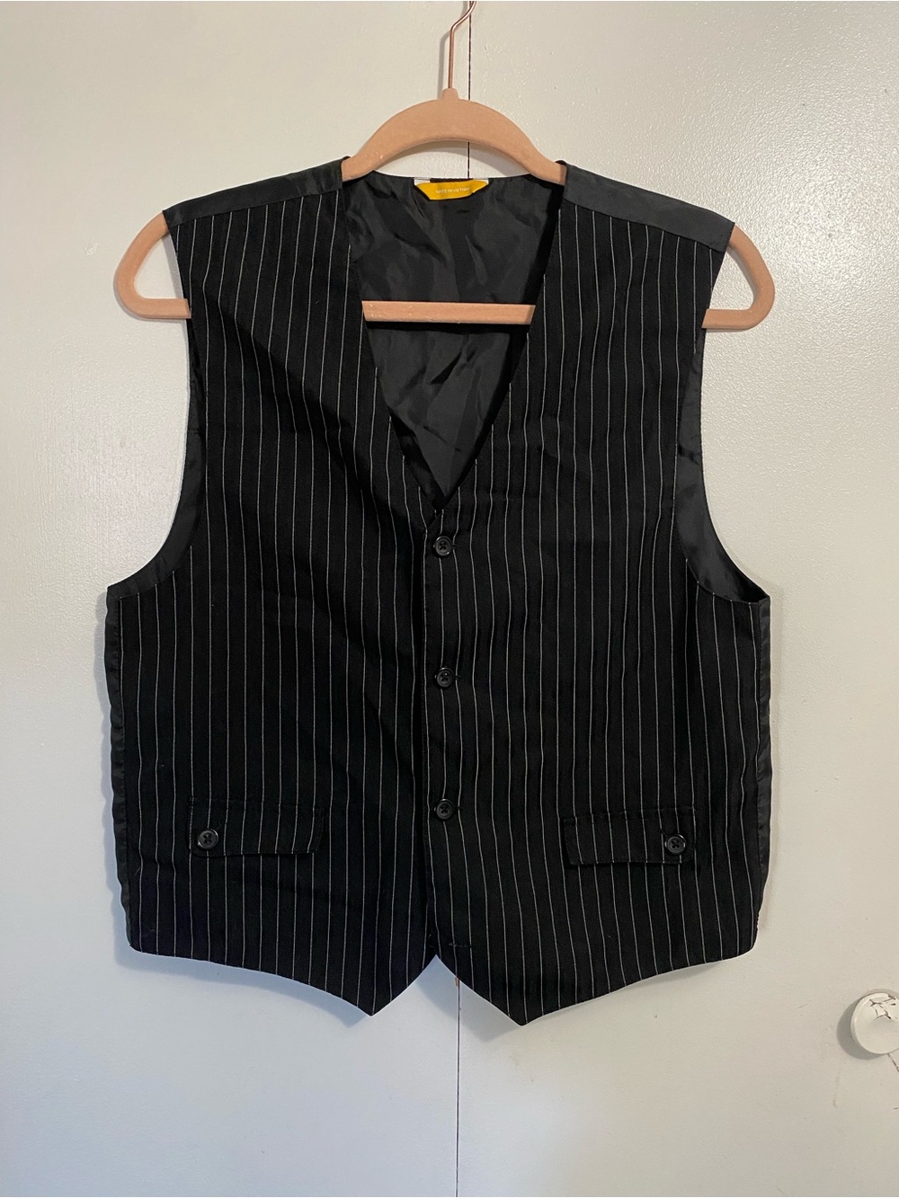 Young Kings By Steve Harvey Black Pinstripe Dress Vest size unknown